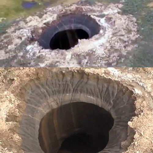 Vídeo mostra um impressionante buraco gigante descoberto na Sibéria