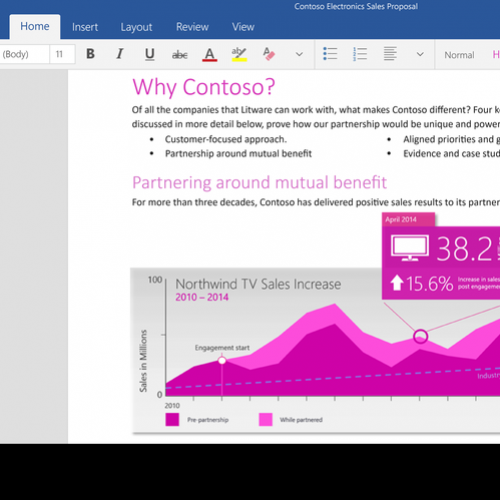 Microsoft mostra o Office “universal” para Windows 10