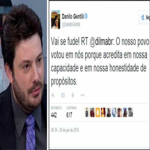 Pelo twitter Danilo Gentili manda a presidente Dilma se f...
