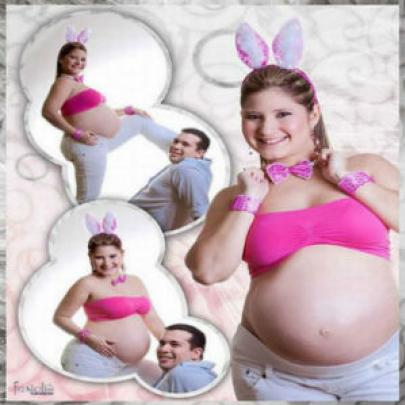 Fotos bizarras tiradas na gravidez