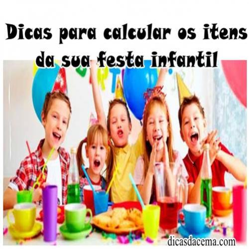 Dics para calcular os itens da sua festa infantil