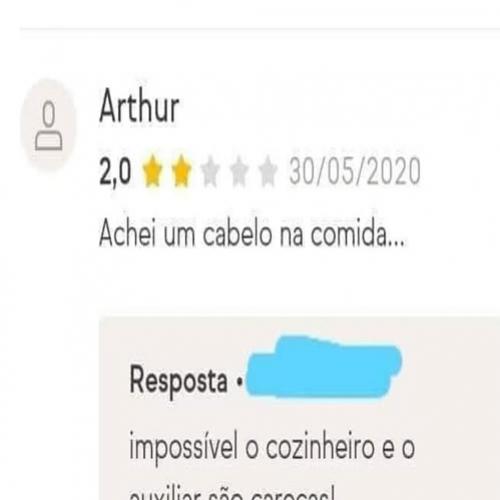 Quando você acha um cabelo na comida