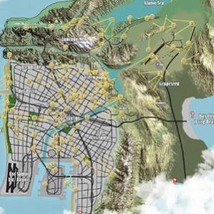 Fã faz o Mapa do GTA V Baseado nos Trailers