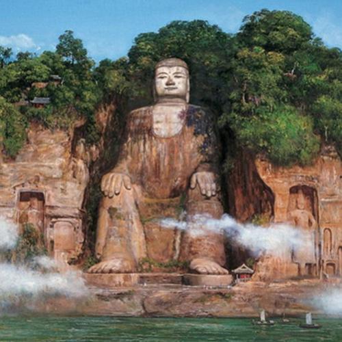 O gigante Buda de pedra da China