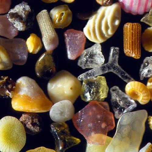 Grãos de areia no microscópio são realmente bem interessantes