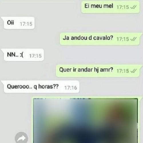 Meu mel, já andou de cavalo?