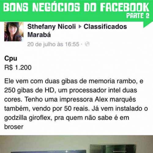 Bons negócios do Facebook parte 2