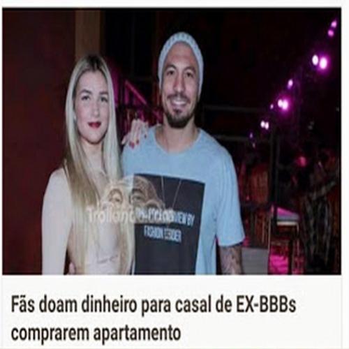 Fãs doam dinheiro para casal de EX-BBBs comprarem apartamento