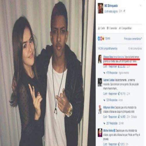 Maisa posta foto com Mc Brinquedo e é alvo de zoeira