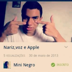 Mini Negro #1 Vlog! Nariz,voz e Apple