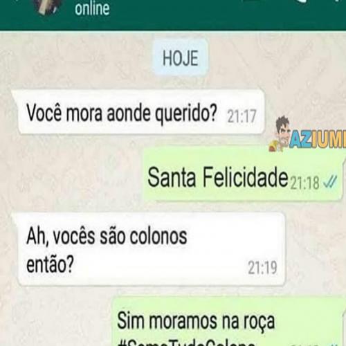 Depois dessa conversa vou jantar a polenta