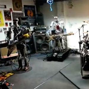 Uma banda de rock formada por robôs