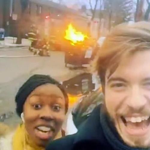 O porque de que não se deve tirar selfie na frente de incêndio