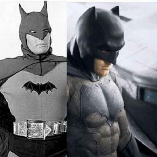 Antes e depois dos heróis do cinema.