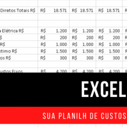 Controle de custos no Excel