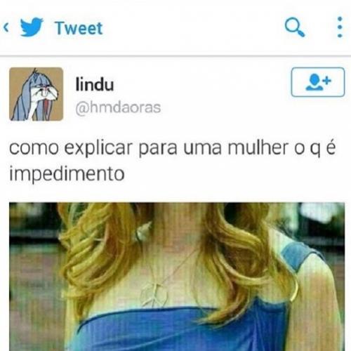 Como explicar para uma mulher o que é impedimento.