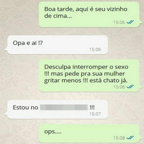 A mulher que estava gemendo e incomodando o vizinho