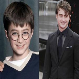 Antes e Depois de atores de Harry Potter. 