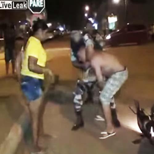 MMA da vida real 22, Bêbado ataca policial com golpe de Jiu-Jitsu