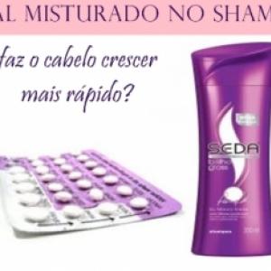 Colocar anticoncepcional no shampoo faz o cabelo crescer 