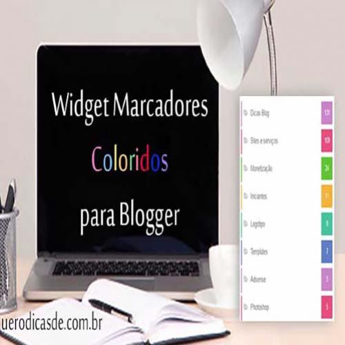 Marcadores em lista Colorido para Blog