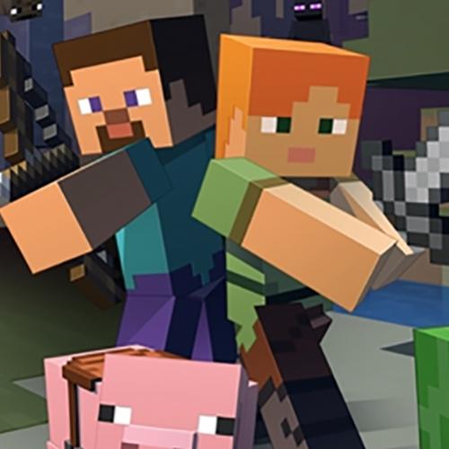 Pai e filho perdidos em Minecraft