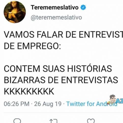 História de entrevista de emprego