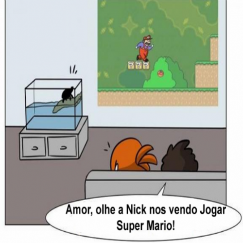 Jogando Super Mario