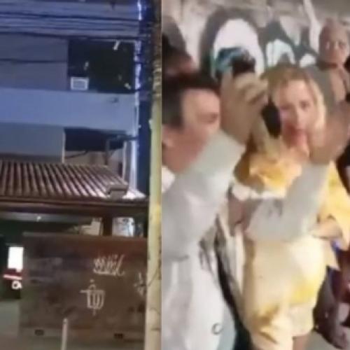 Homem convoca plateia para flagrar namorada saindo de motel com amante