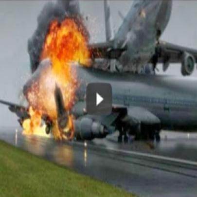 Flagras incríveis de acidentes de avião