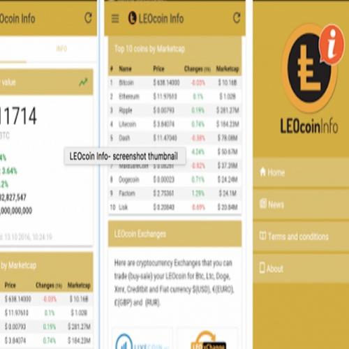 Comunidade da leocoin lança aplicativo com informações da criptomoeda 