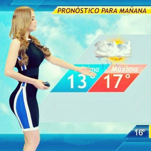 Temperatura sobe com a moça do tempo da TV mexicana