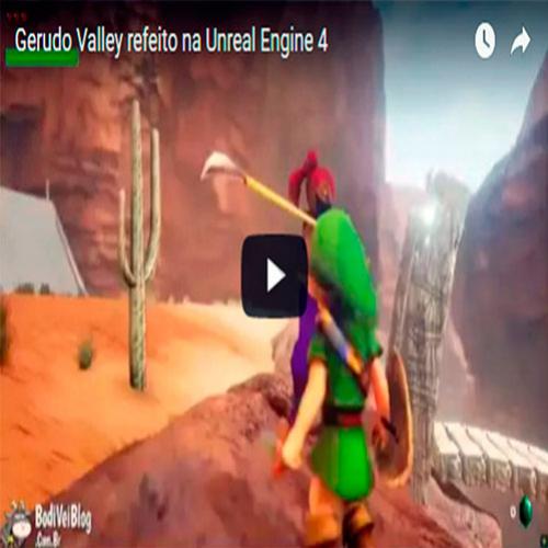 Gerudo Valley refeito na Unreal Engine 4