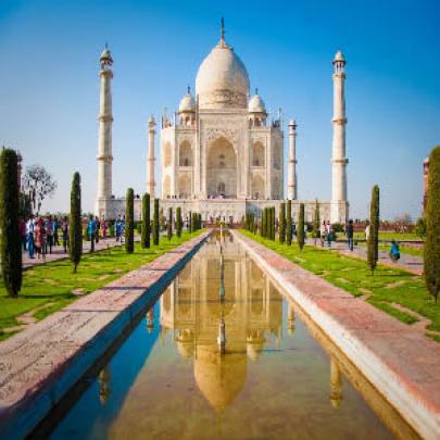 Taj Mahal, um verdadeiro poema em mármore.