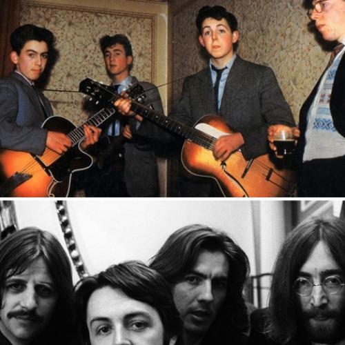 Imagens mostram bandas antes e depois delas ficarem famosas