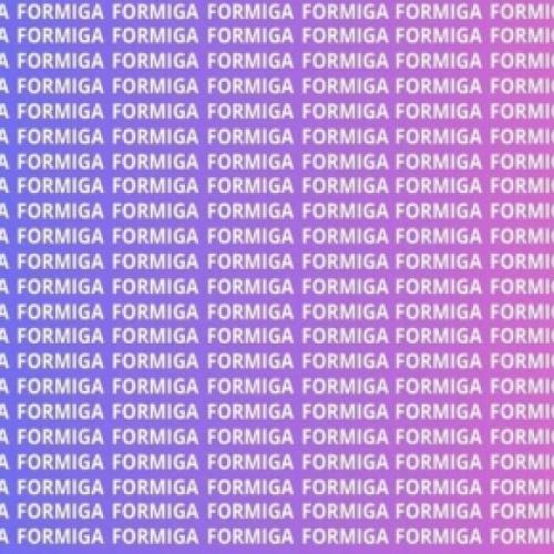 Encontre a palavra formiga escrita errada na imagem