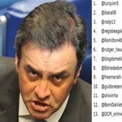 Os 66 twitteiros processados por Aécio Neves