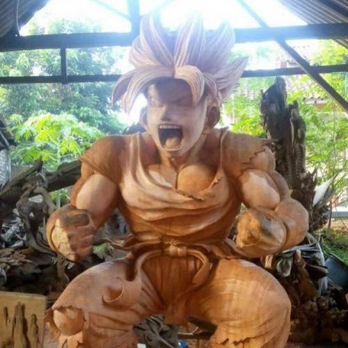 Artista faz Goku de madeira. Veja processo!
