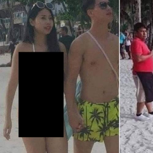 Turista é multada por biquíni fio-dental em praia filipina.,