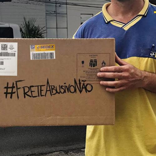 Protesto do frete abusivo contra os Correios