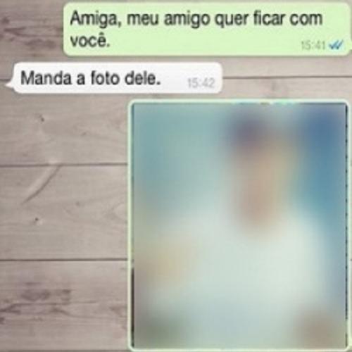 Amiga, meu amigo quer ficar com você.