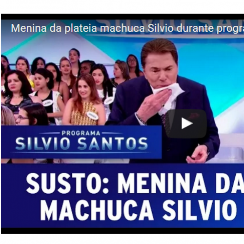Silvio Santos se machuca no palco