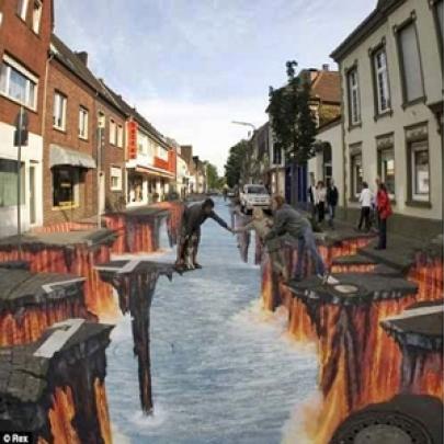 Pinturas de rua em 3D