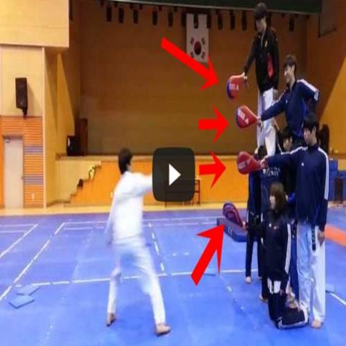 Praticante de Taekwondo mostra que é possível dar um chute quádruplo