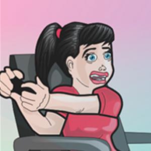 Mulher jogando vídeo-game
