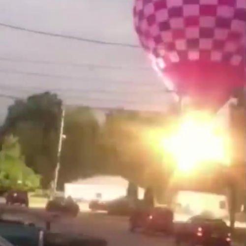 Desastre com balão fere os cinco ocupantes