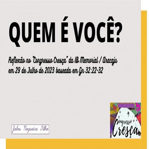 Reflexão - Quem é você?
