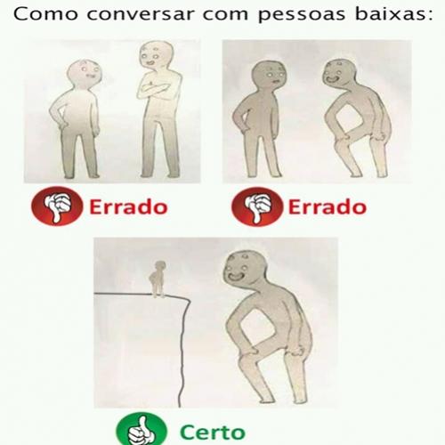 O hilário guia de como conversar com pessoas baixas