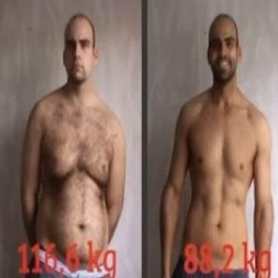 Homem mostra como perdeu 28kg em 100 dias de treinamento