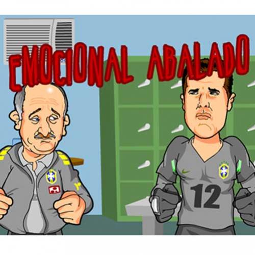Charge seleção brasileira com o emocional abalado